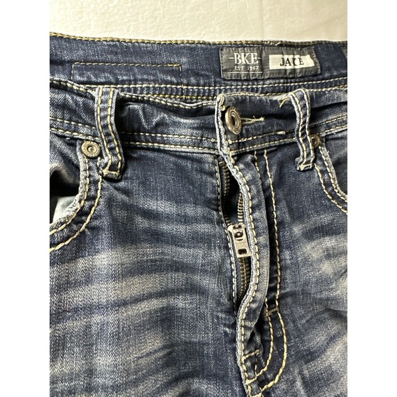 BKE Buckle Jeans Womens 30x30 Blue Denim Jake Straight Distressed Capri Ankle - Picture 10 of 16